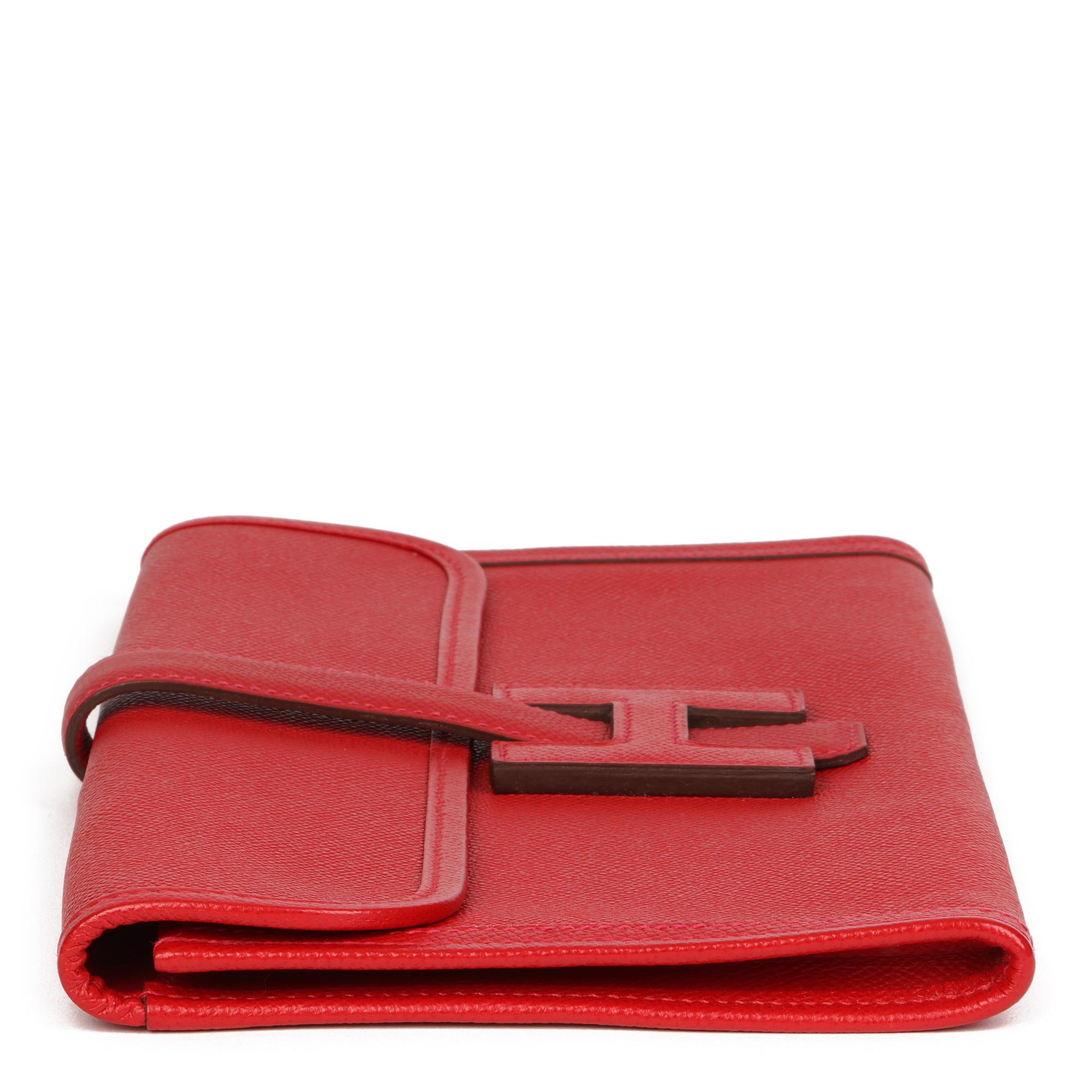 Red 2013 Hermes Rouge Garance Epsom Leather Jige Elan 29