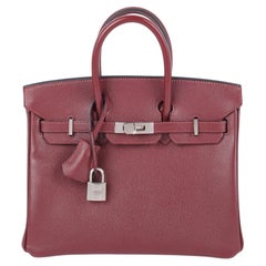 2013 Hermès Rouge H Epsom Retourne Birkin 25 PHW