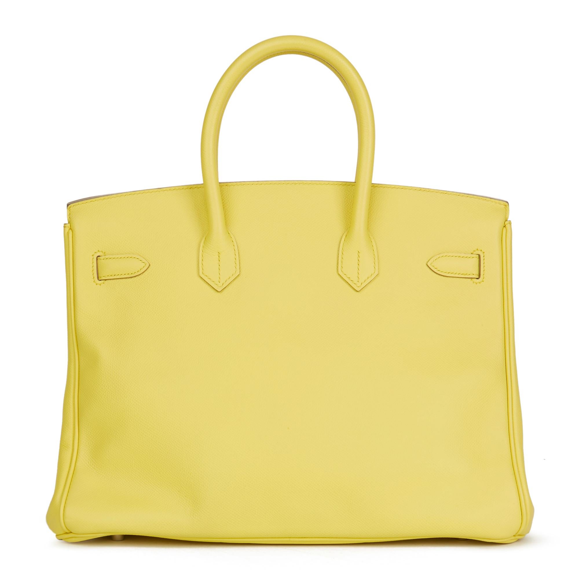 Yellow 2013 Hermès Soufre Epsom Leather Birkin 35cm