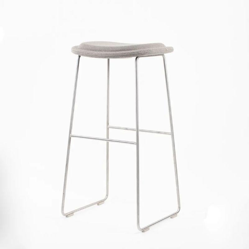Modern 2013 Hi-Pad Bar Stools by Jasper Morrison for Cappellini in Gray Fabric For Sale
