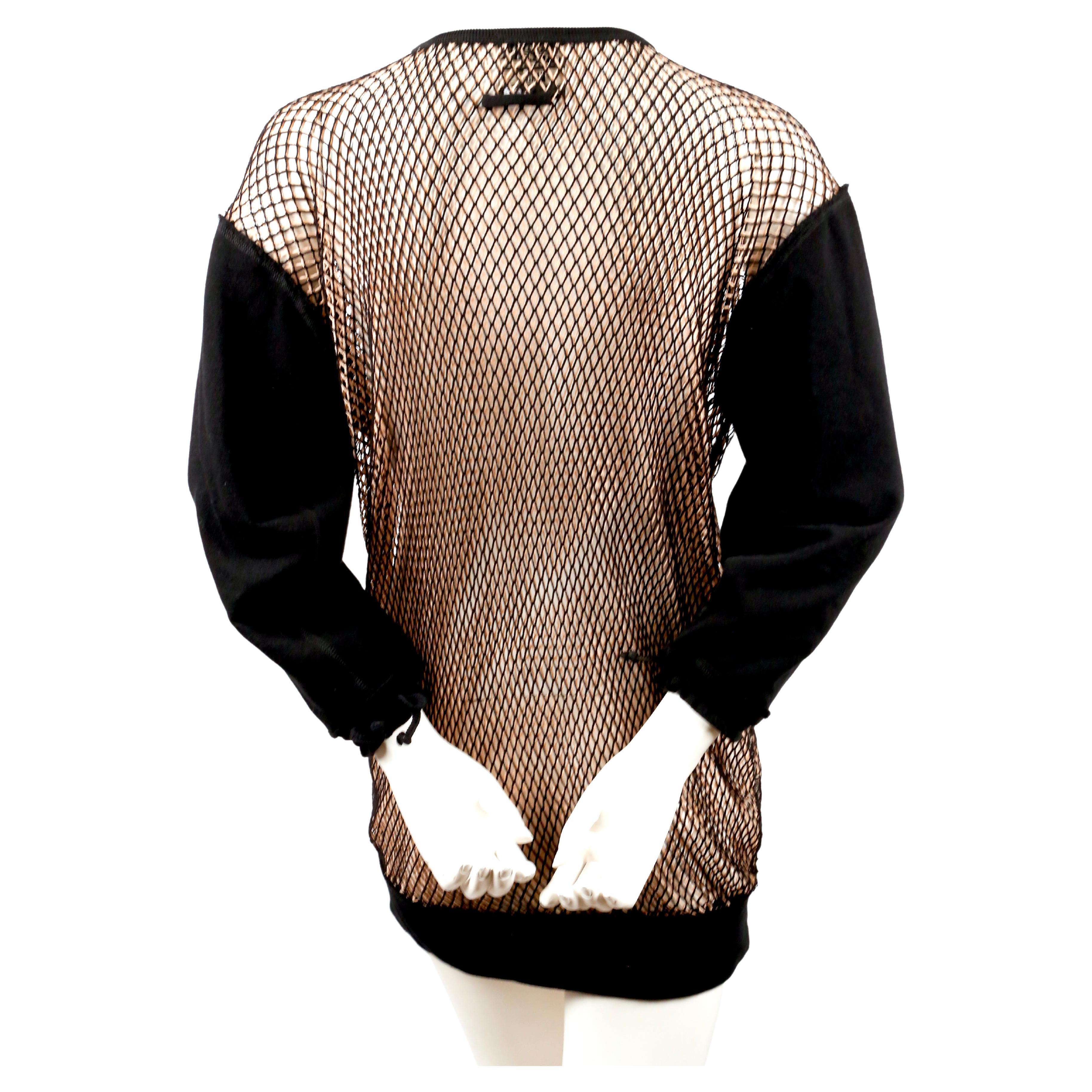 Women's or Men's 2013 JEAN PAUL GAULTIER double layered fishnet RUNWAY tunic For Sale