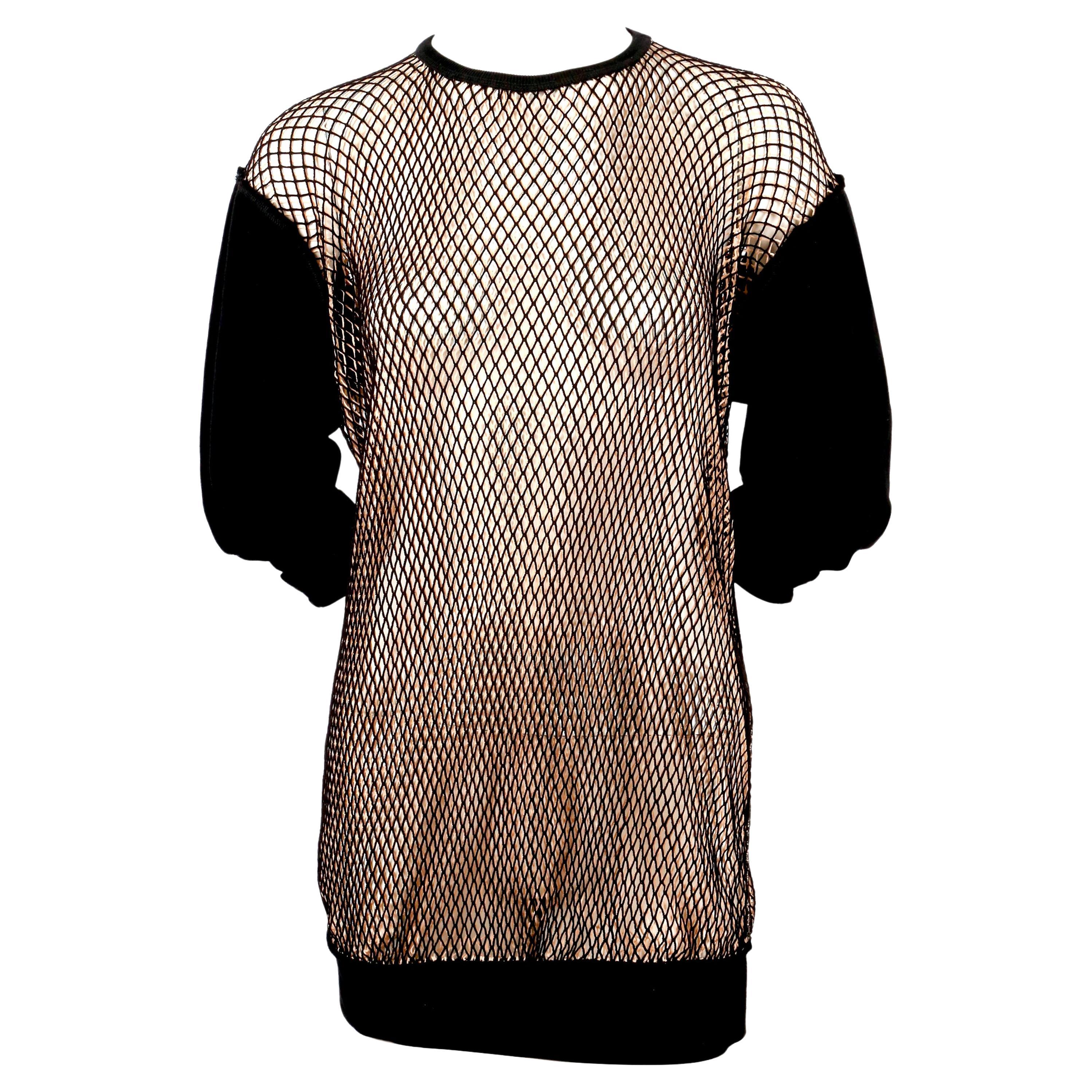 2013 JEAN PAUL GAULTIER double layered fishnet RUNWAY tunic For Sale