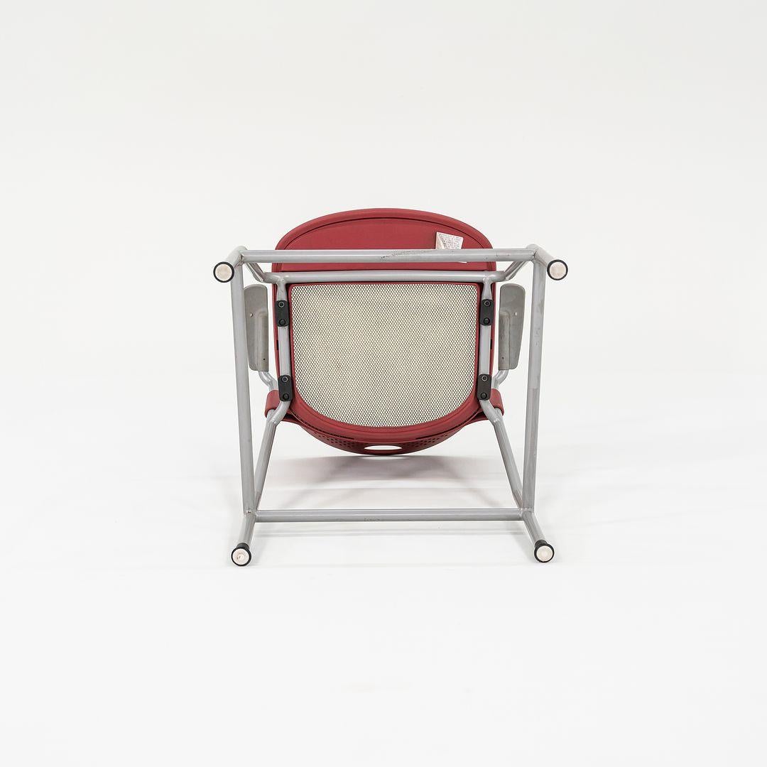 2013 Jeff Weber for Herman Miller Caper Stacking Bar Stool Red w/ Arms 11x Avail For Sale 2