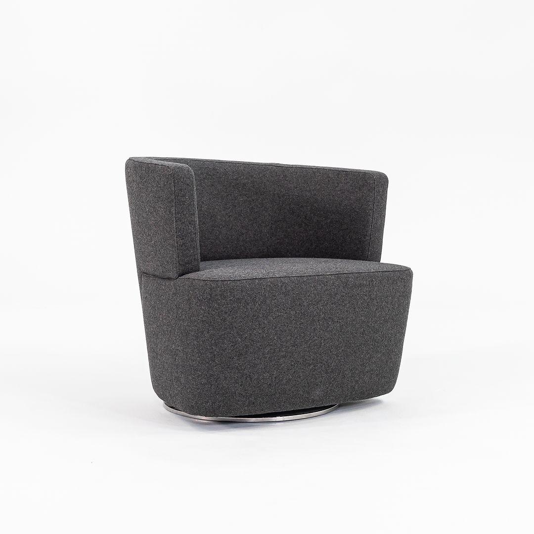 Chaises longues pivotantes 2013 de EOOS pour Coalesse en tissu de laine gris anthracite en vente 3