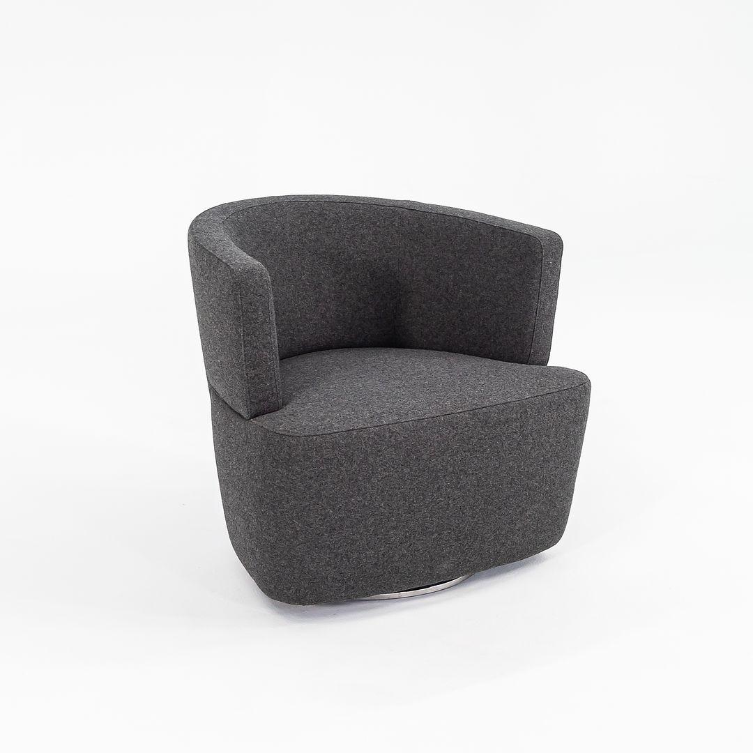 Chaises longues pivotantes 2013 de EOOS pour Coalesse en tissu de laine gris anthracite en vente 4