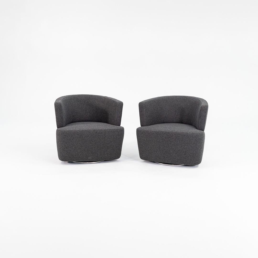 Moderne Chaises longues pivotantes 2013 de EOOS pour Coalesse en tissu de laine gris anthracite en vente