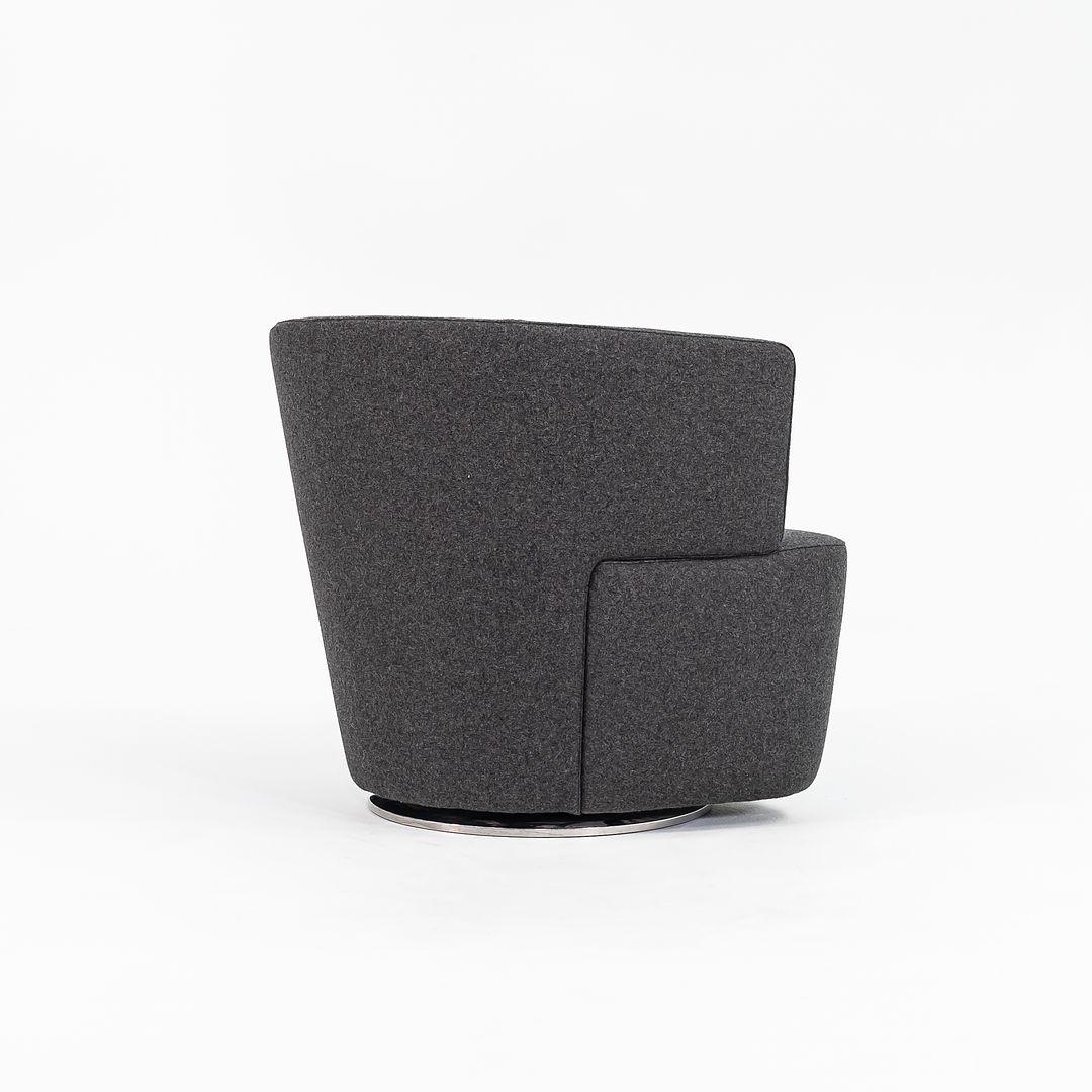 Chaises longues pivotantes 2013 de EOOS pour Coalesse en tissu de laine gris anthracite en vente 1