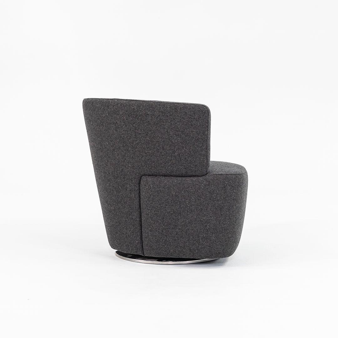 Chaises longues pivotantes 2013 de EOOS pour Coalesse en tissu de laine gris anthracite en vente 2