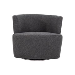 2013 Joel Swivel Lounge Chairs by EOOS for Coalesse in Charcoal Grey Wool Fabric