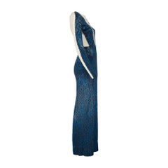 2013 Julien Macdonald Runway Documented Electric Blue Beaded Dress
