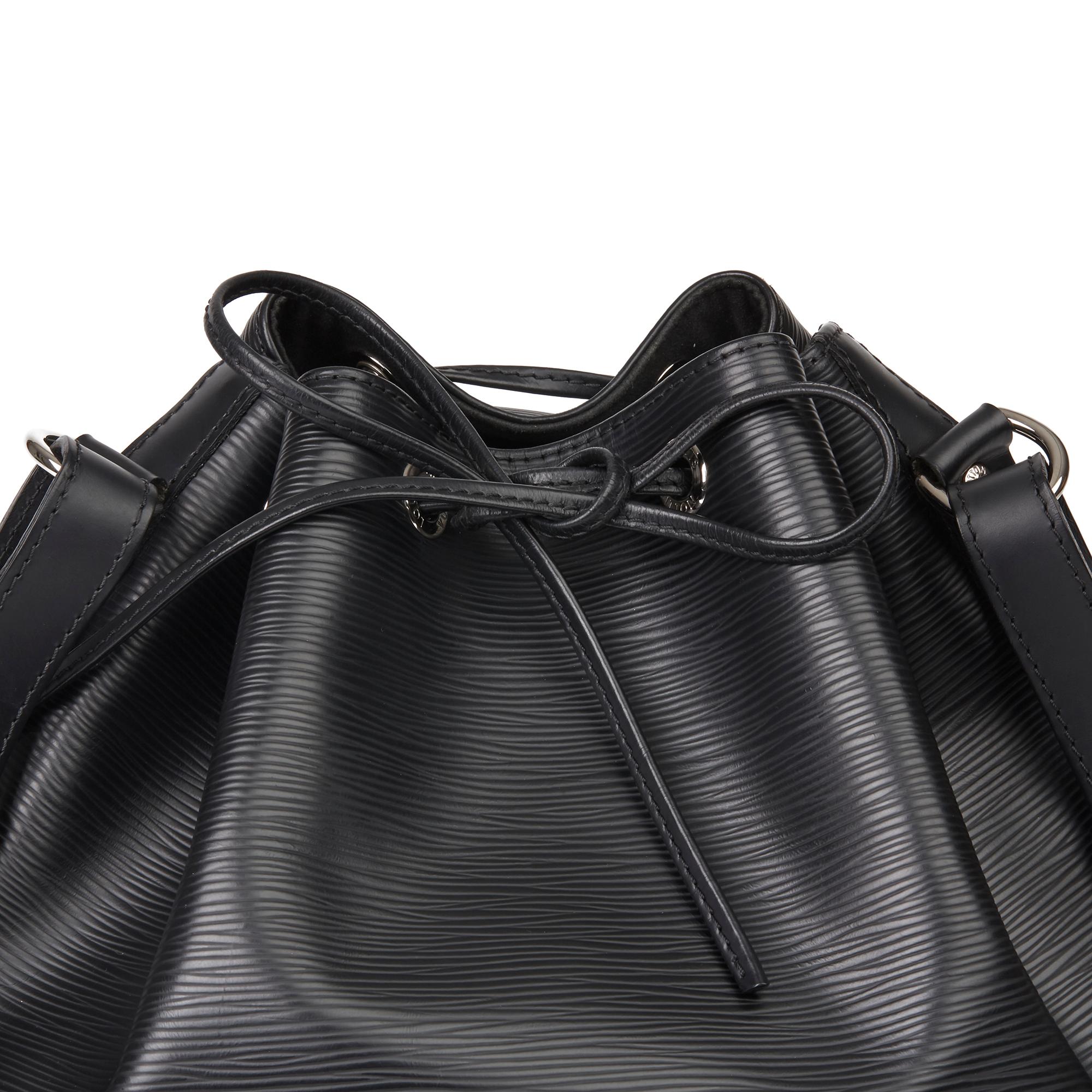 Women's 2013 Louis Vuitton Black Epi Leather Petit Noé