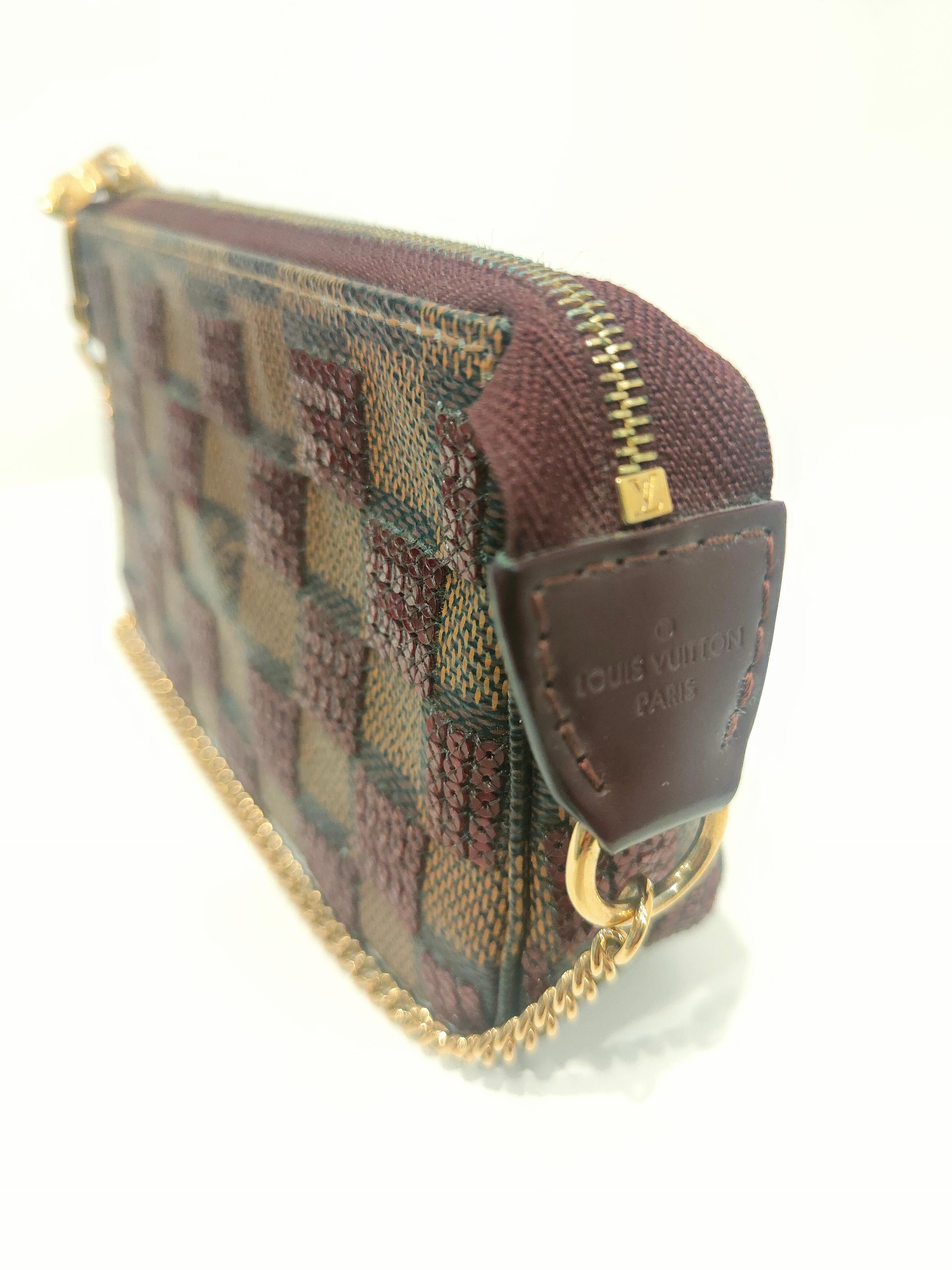 2013 Louis Vuitton monogram Brown sequins small handle bag  1