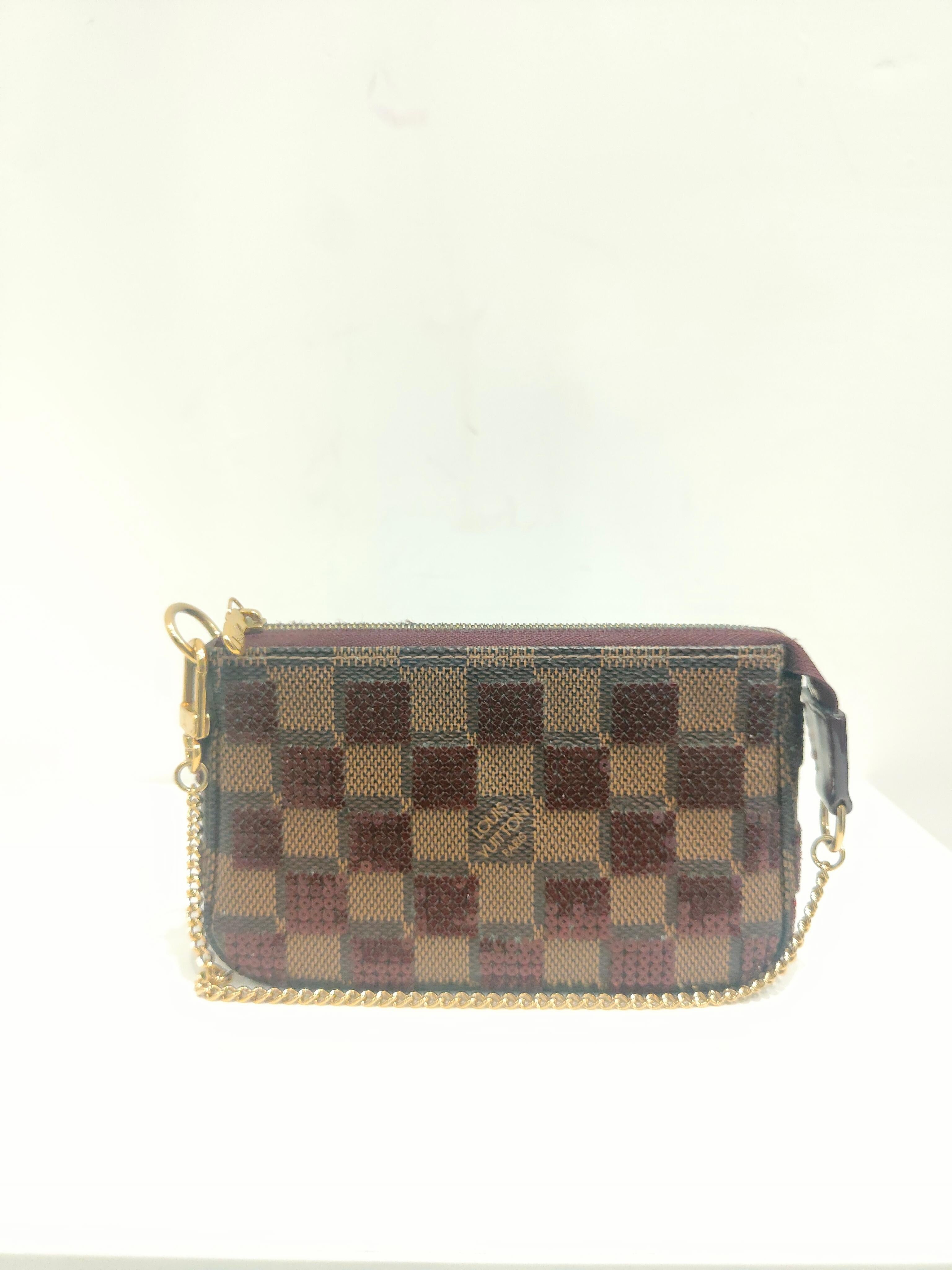 2013 Louis Vuitton monogram Brown sequins small handle bag  3