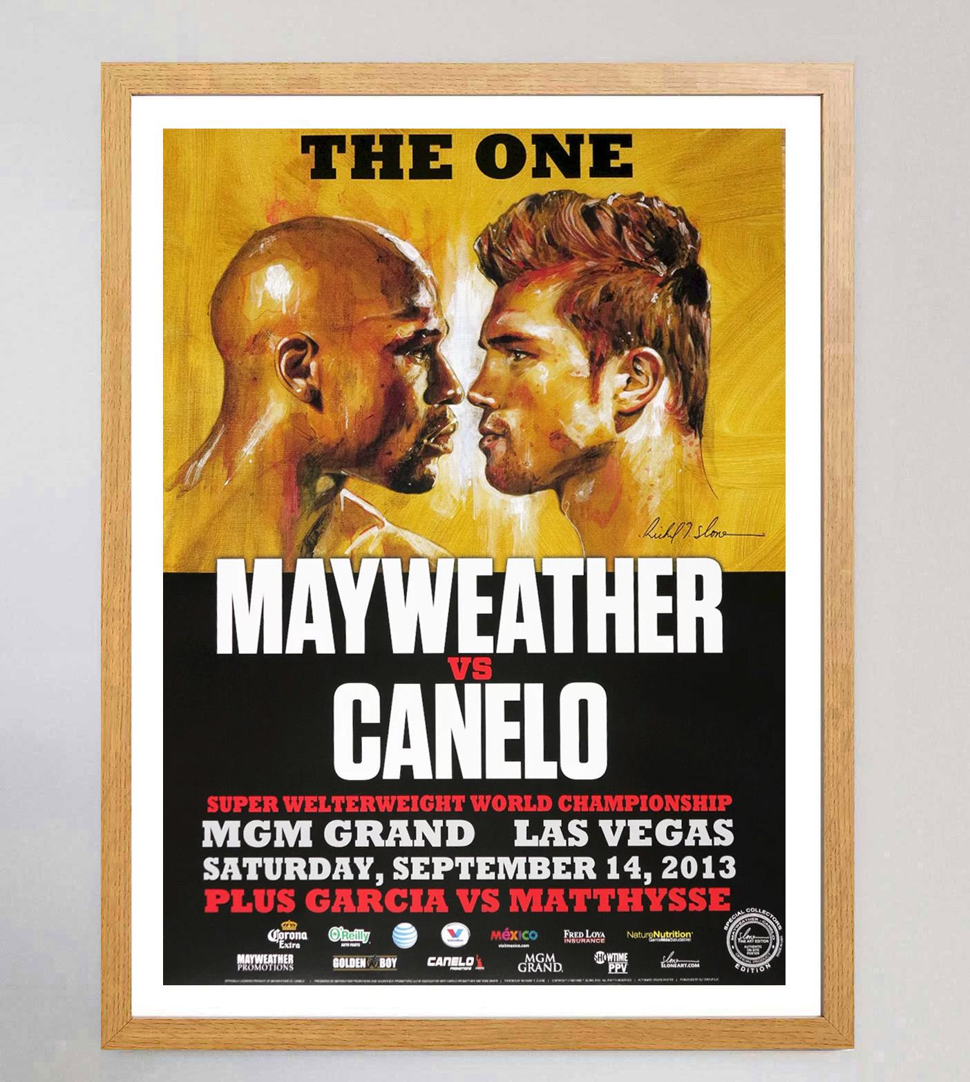 Americano 2013 Mayweather vs Canelo - L'unico poster originale d'epoca in vendita