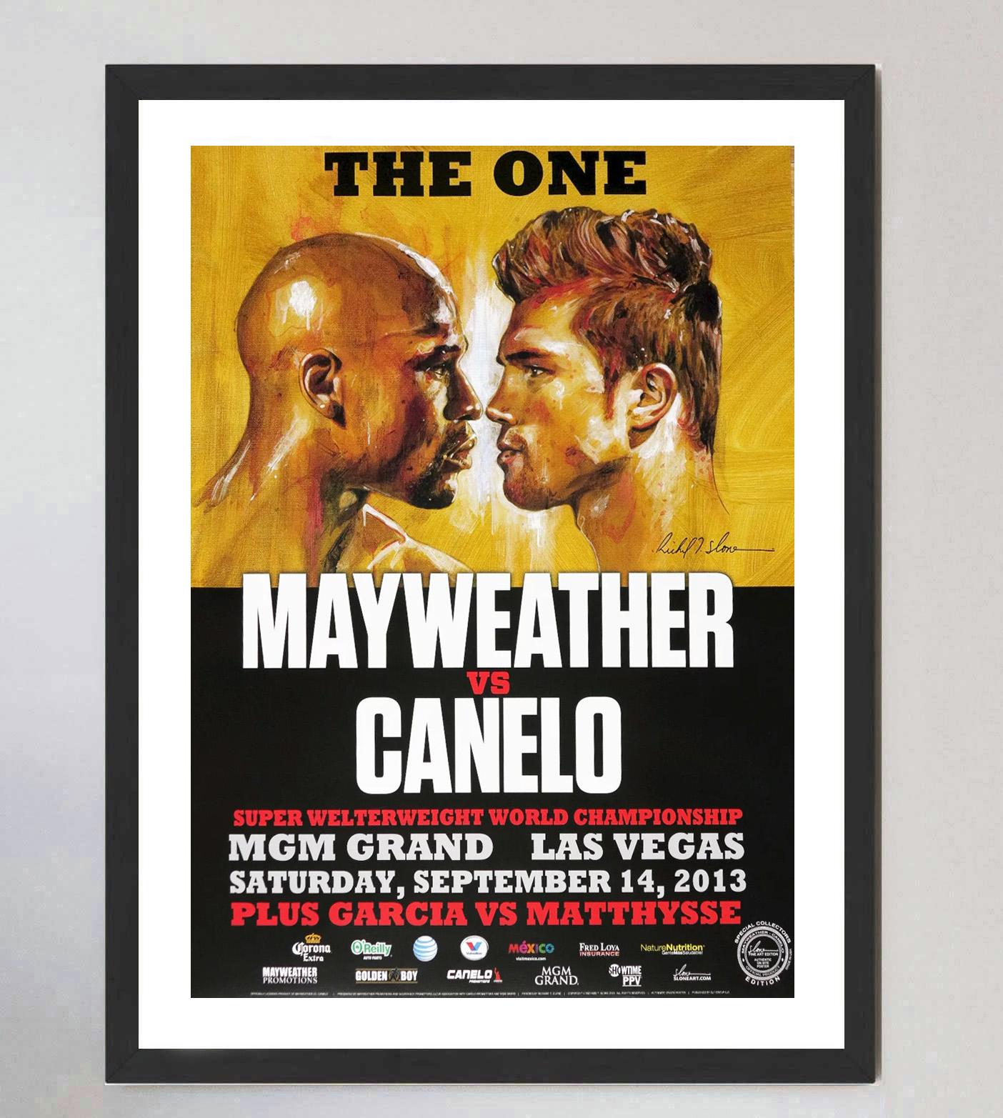 XXI secolo e contemporaneo 2013 Mayweather vs Canelo - L'unico poster originale d'epoca in vendita