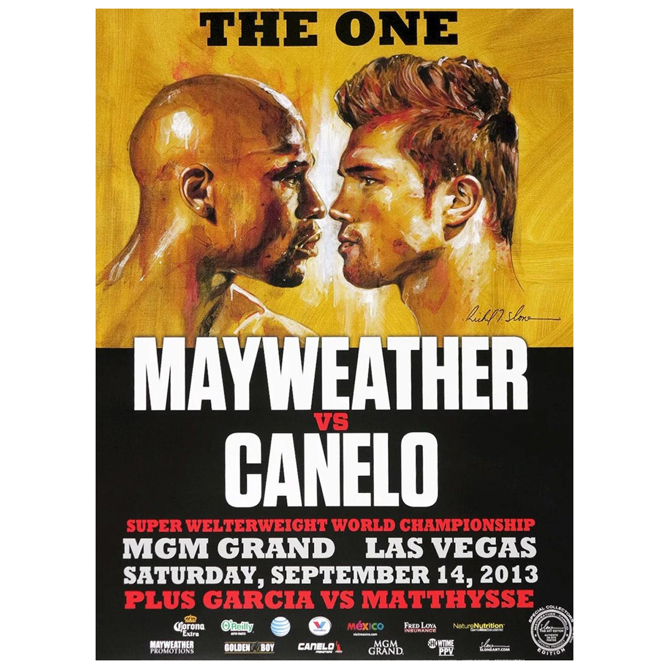 2013 Mayweather vs Canelo - The One Original Vintage Poster