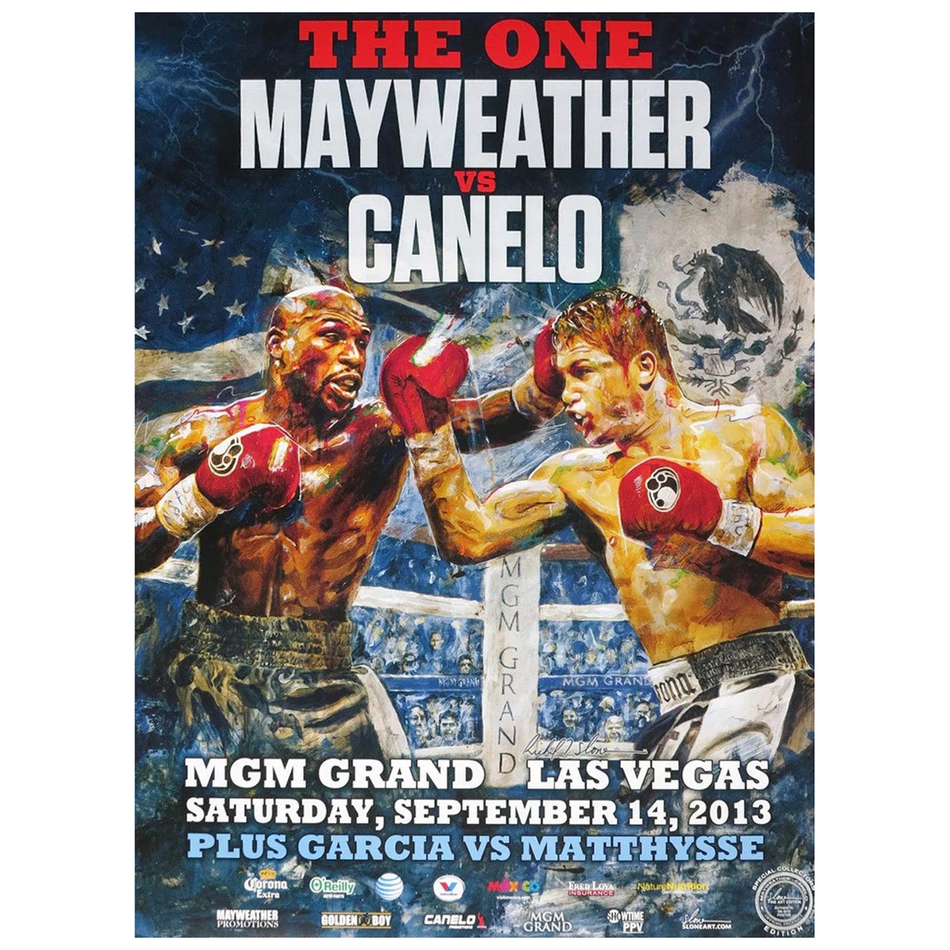 2013 Mayweather vs Canelo - The One Original Vintage Poster