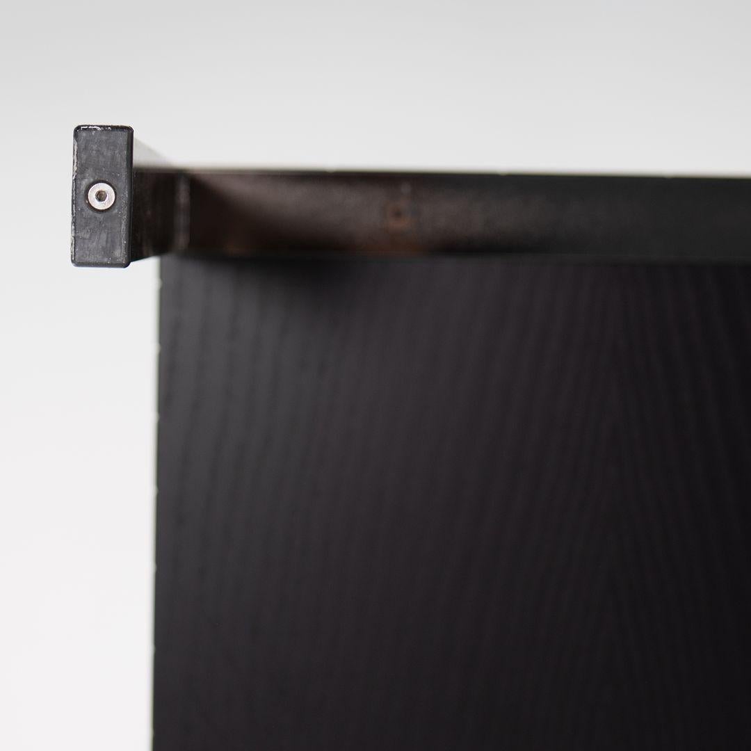 Contemporary 2013 Poltrona Frau Geometrie Coffee Table in Ebonized Wood with Steel Base 62 in