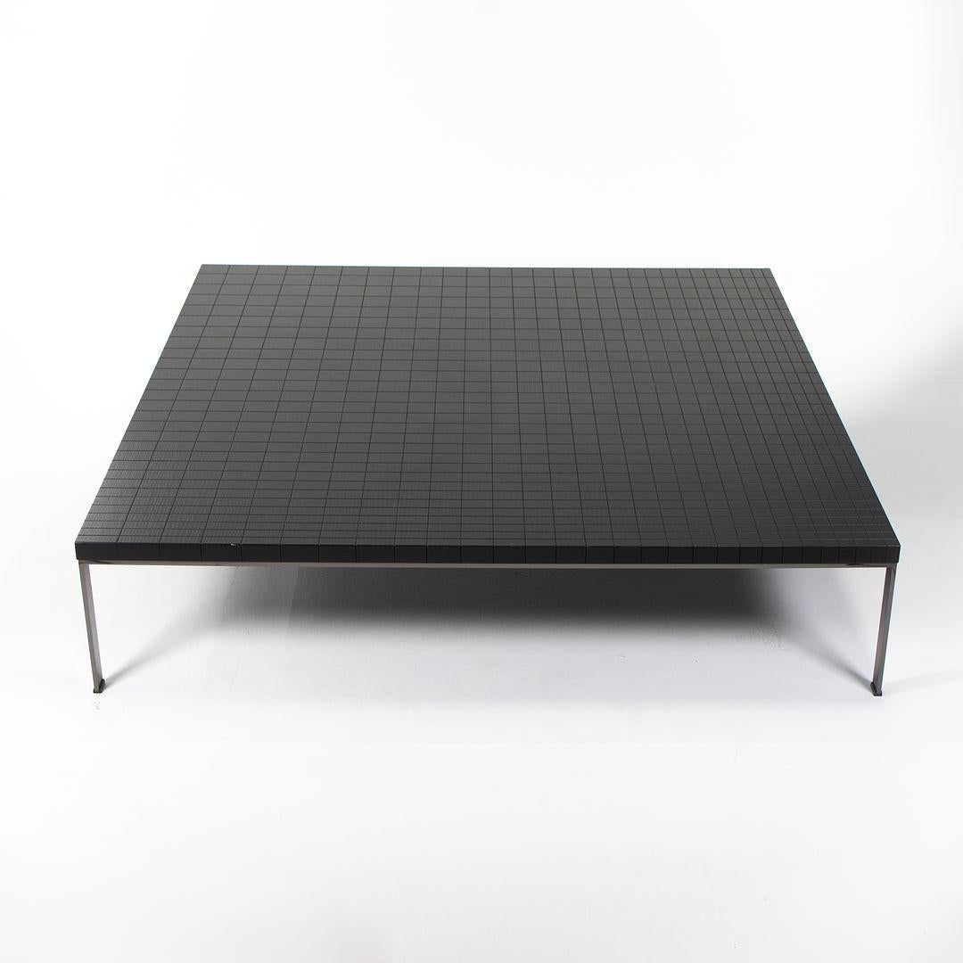 2013 Poltrona Frau Geometrie Coffee Table in Ebonized Wood with Steel Base 62 in 2