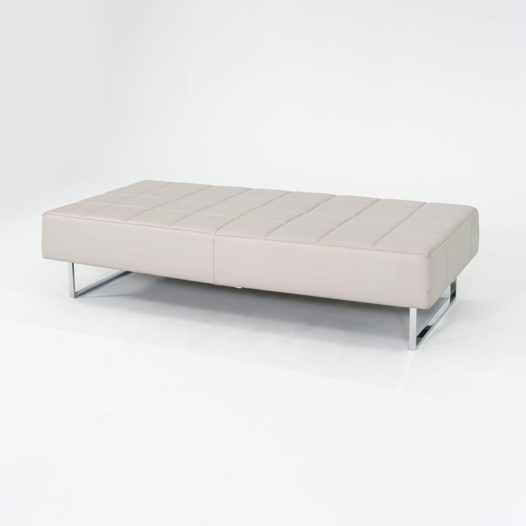 2013 Banco Poltrona Frau Quadra de Studio Cerri & Associati en cuero gris Moderno en venta