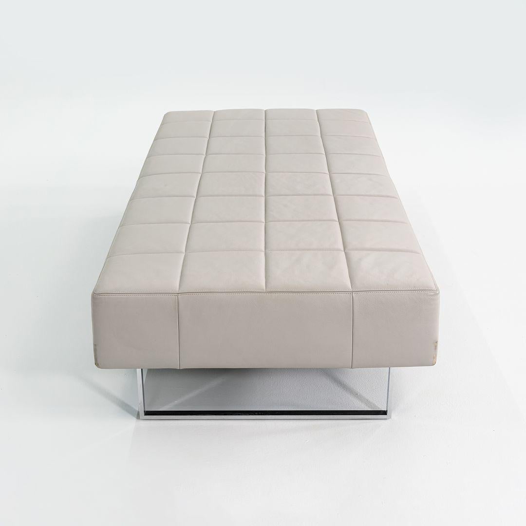 2013 Banco Poltrona Frau Quadra de Studio Cerri & Associati en cuero gris Italiano en venta