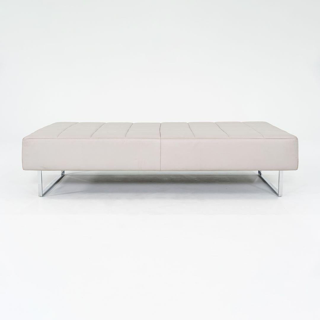 2013 Banco Poltrona Frau Quadra de Studio Cerri & Associati en cuero gris Siglo XXI y contemporáneo en venta