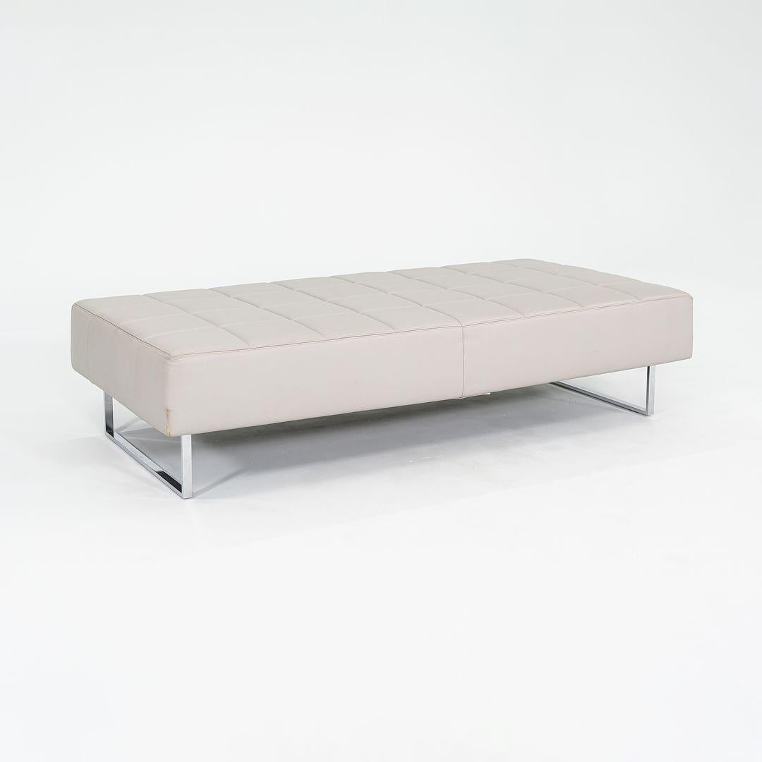 2013 Banco Poltrona Frau Quadra de Studio Cerri & Associati en cuero gris Acero en venta