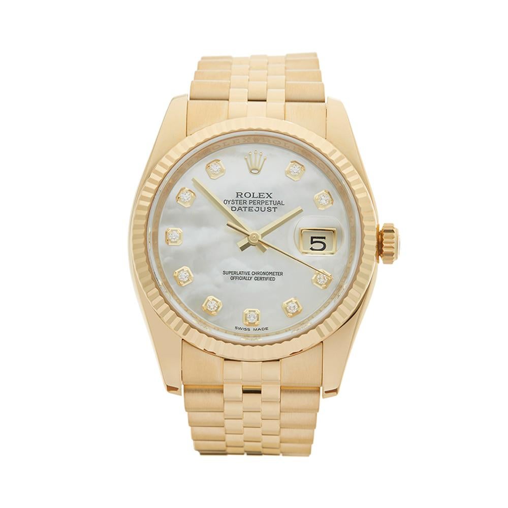 2013 Rolex Datejust Yellow Gold 116238 Wristwatch