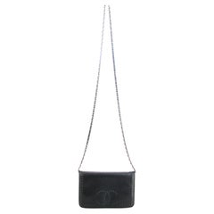 2013 Shoulder Bag Chanel Leather Black Double C