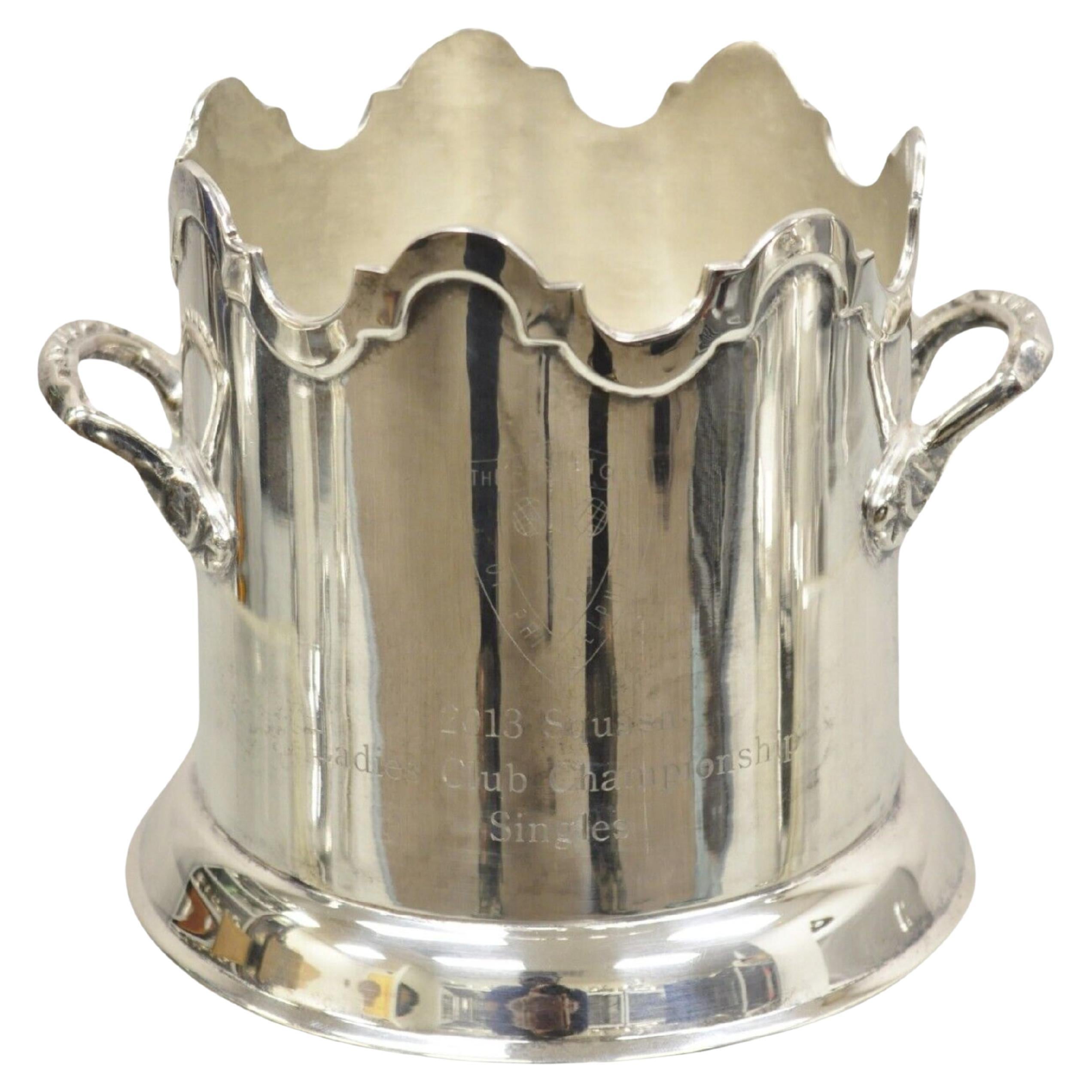 2013 Squash Racquet Club of Phila Silver Plated Award Trophy Cup Wine ...