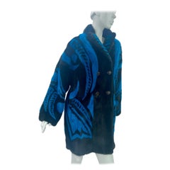 2013 Versace Cappotto Intarsia Visone NWT