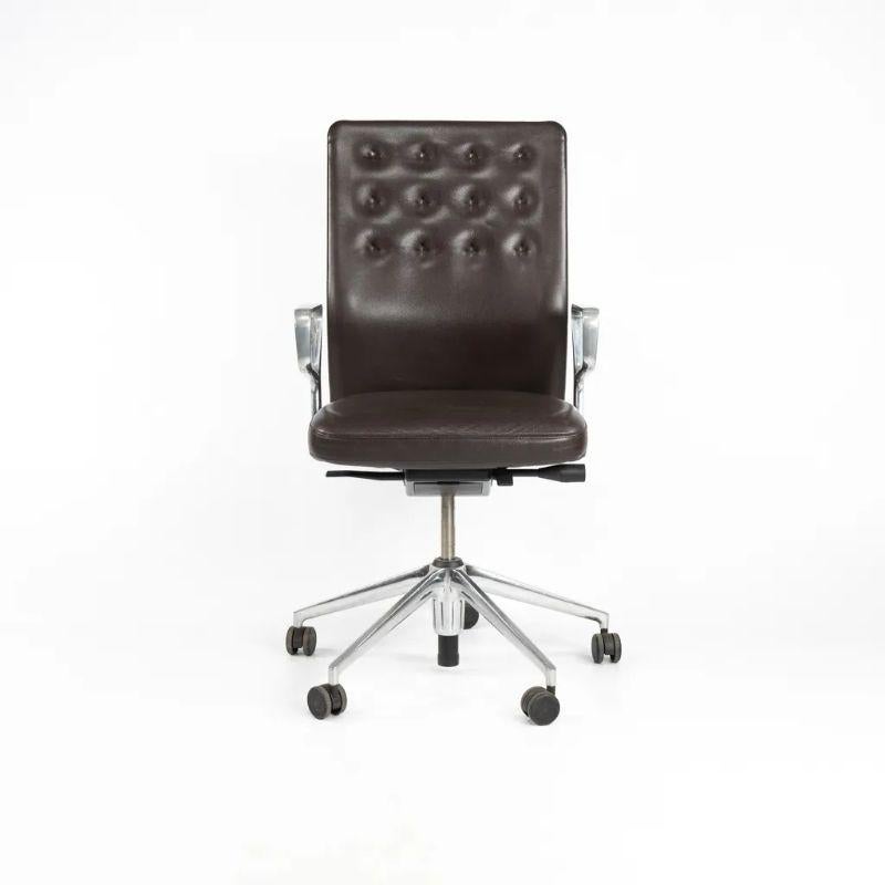 Modern 2013 Vitra ID Trim Desk Chair Polished Aluminum & Leather by Antonio Citterio 6x For Sale