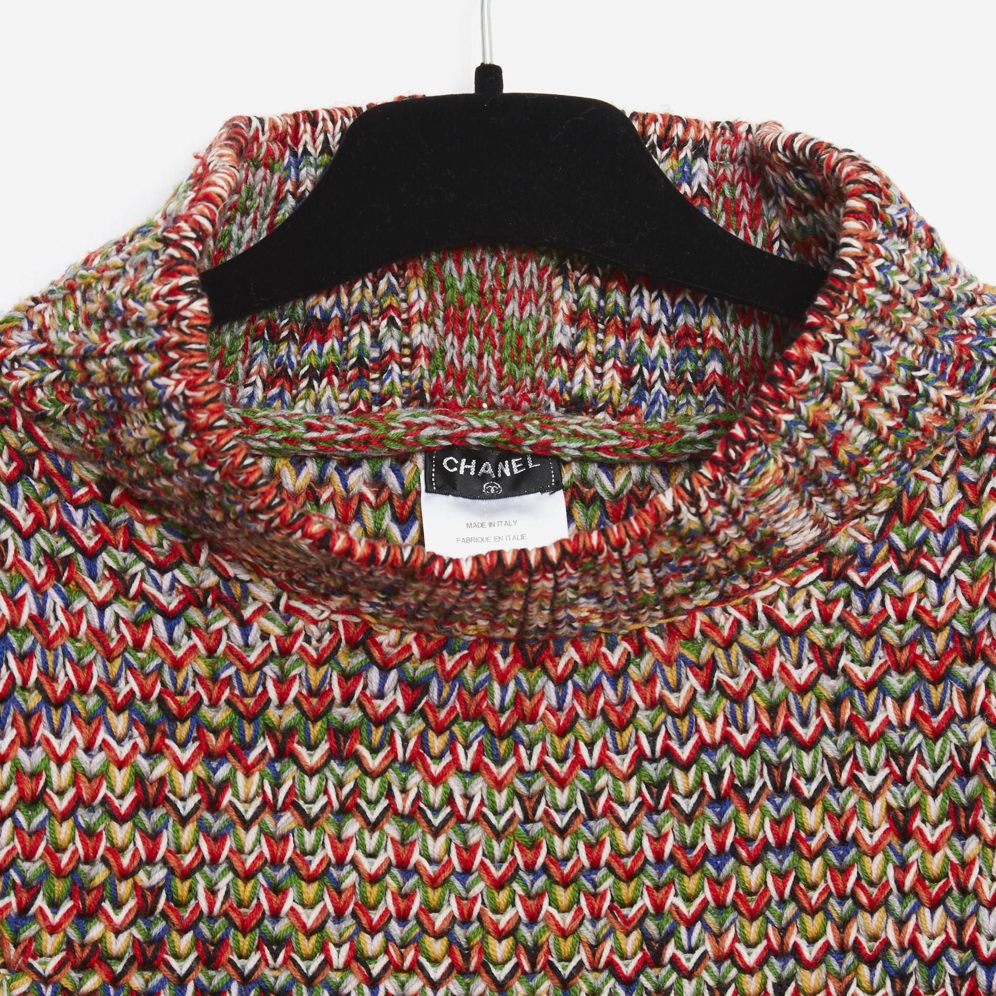 Women's or Men's 2013A Chanel Sweater FR36/38 Colorfull tweed