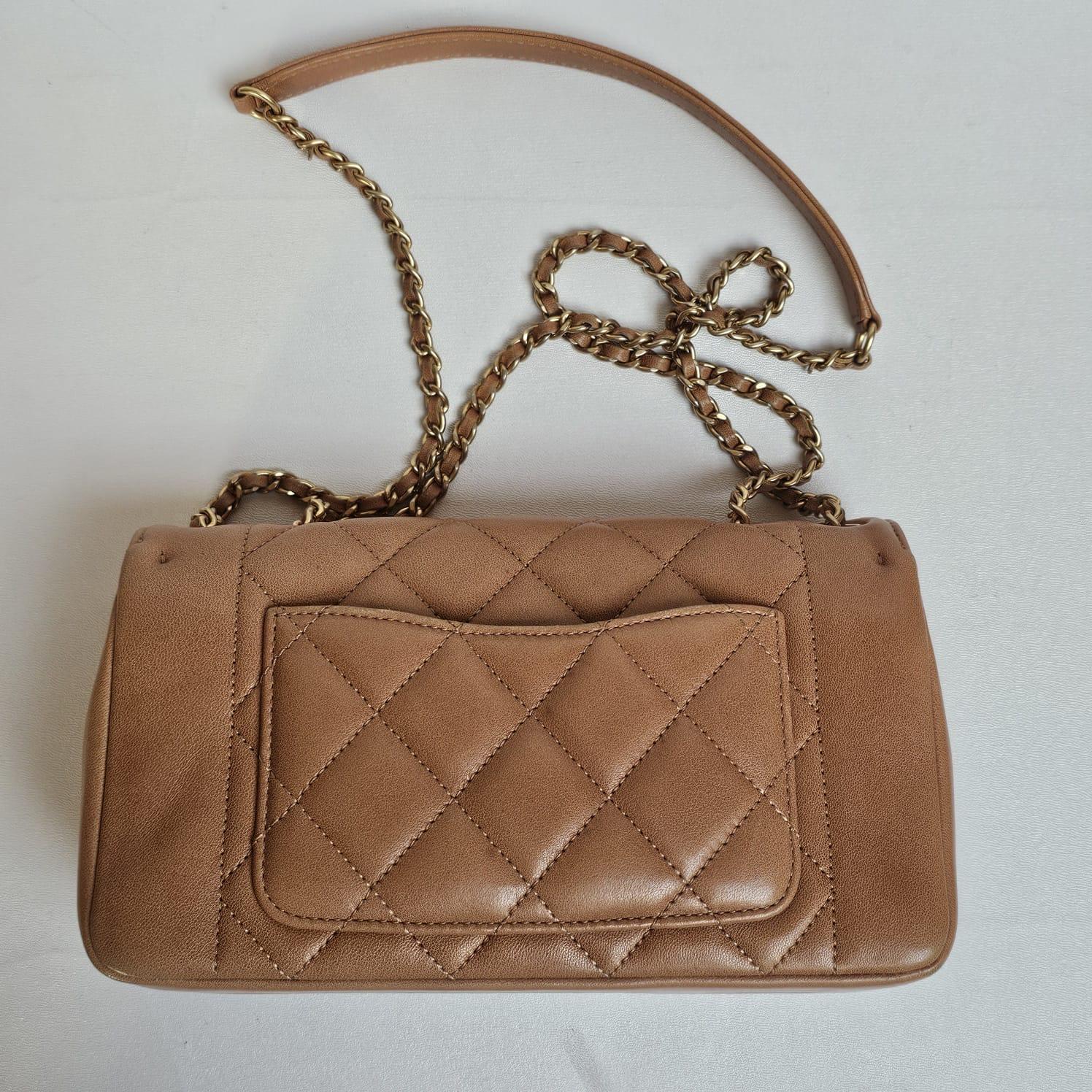 2014-2015 Chanel Caramel Diana Flap Bag For Sale 6