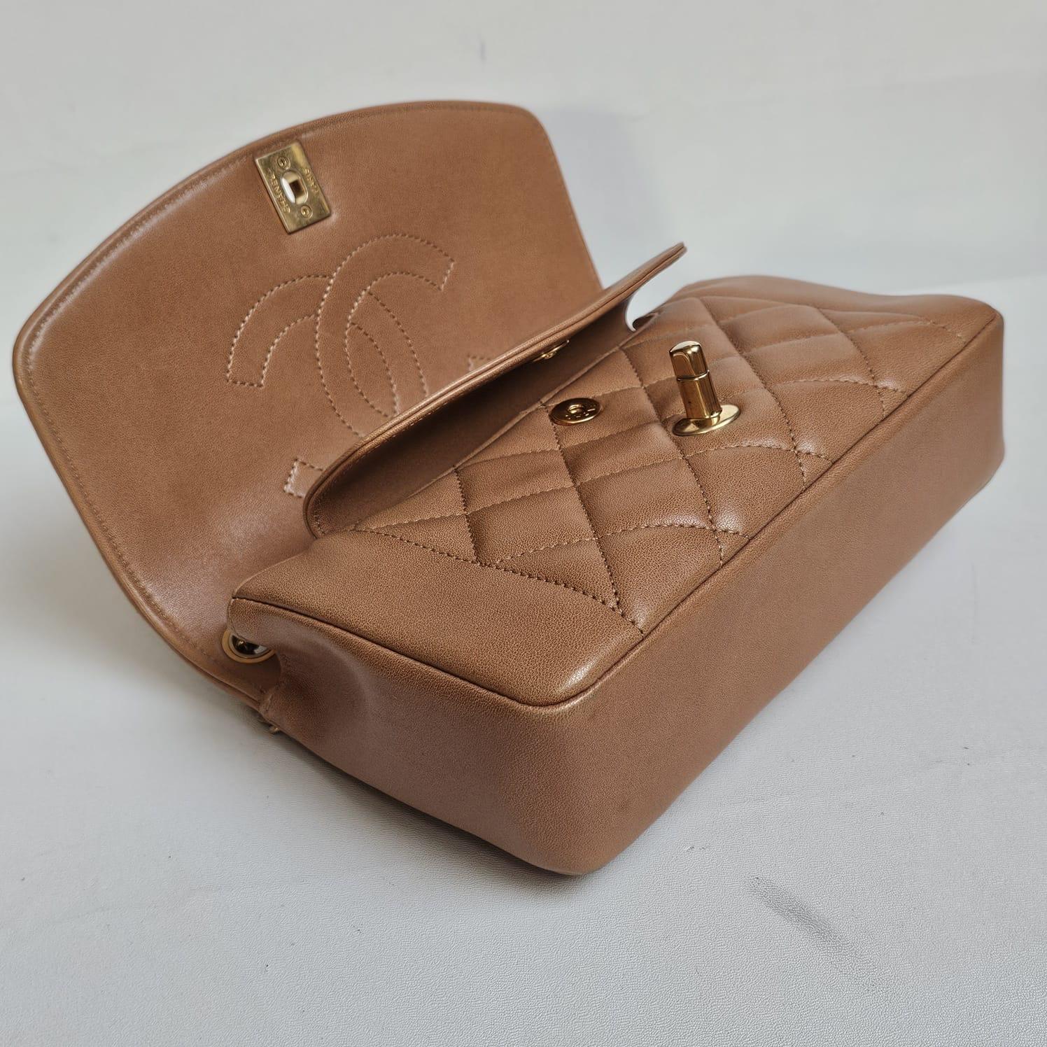 2014-2015 Chanel Caramel Diana Flap Bag For Sale 10