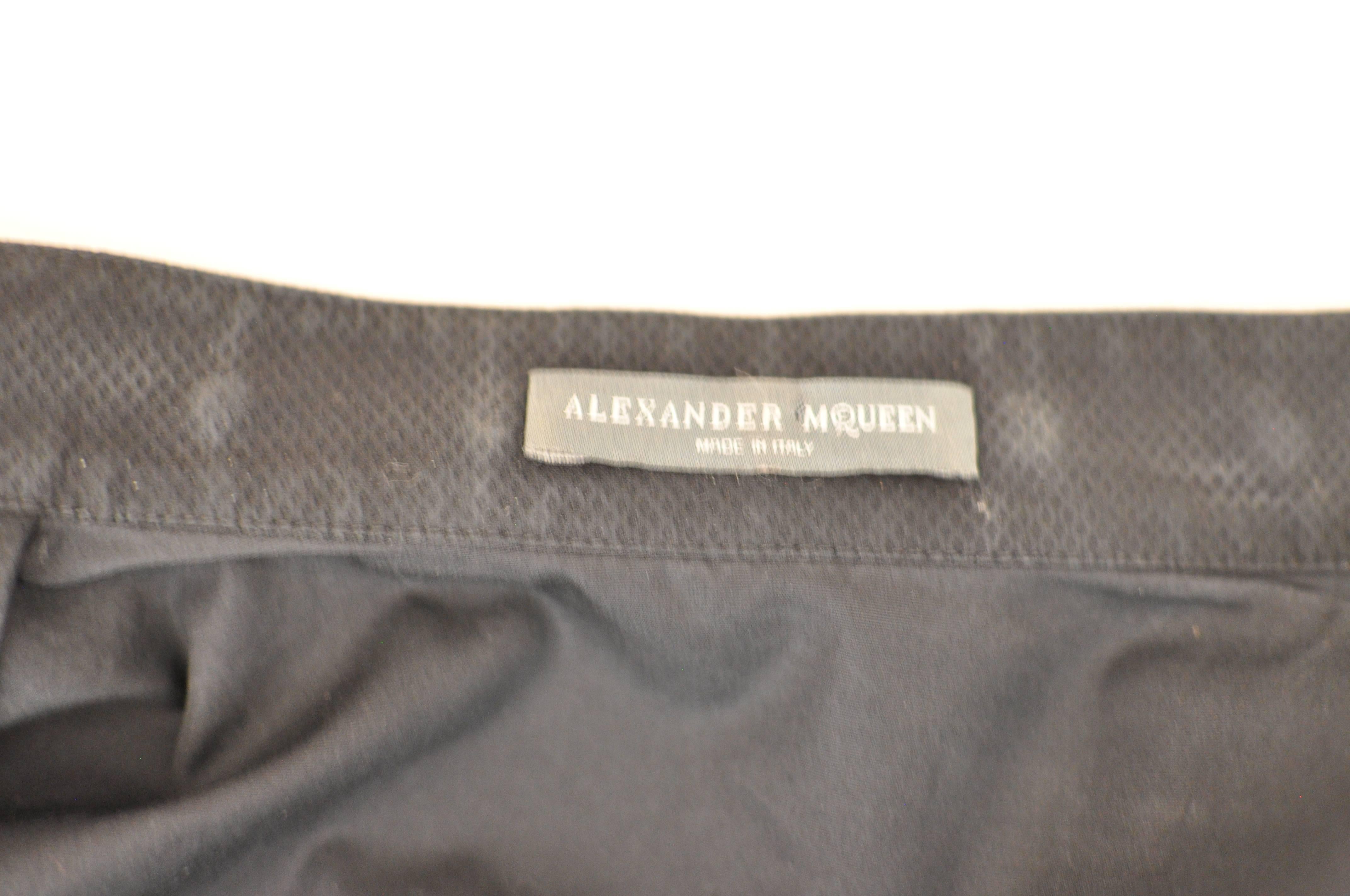 Superb 2014 Alexander McQueen Black Stud Collar Tuxedo Shirt 38 (Itl) 3
