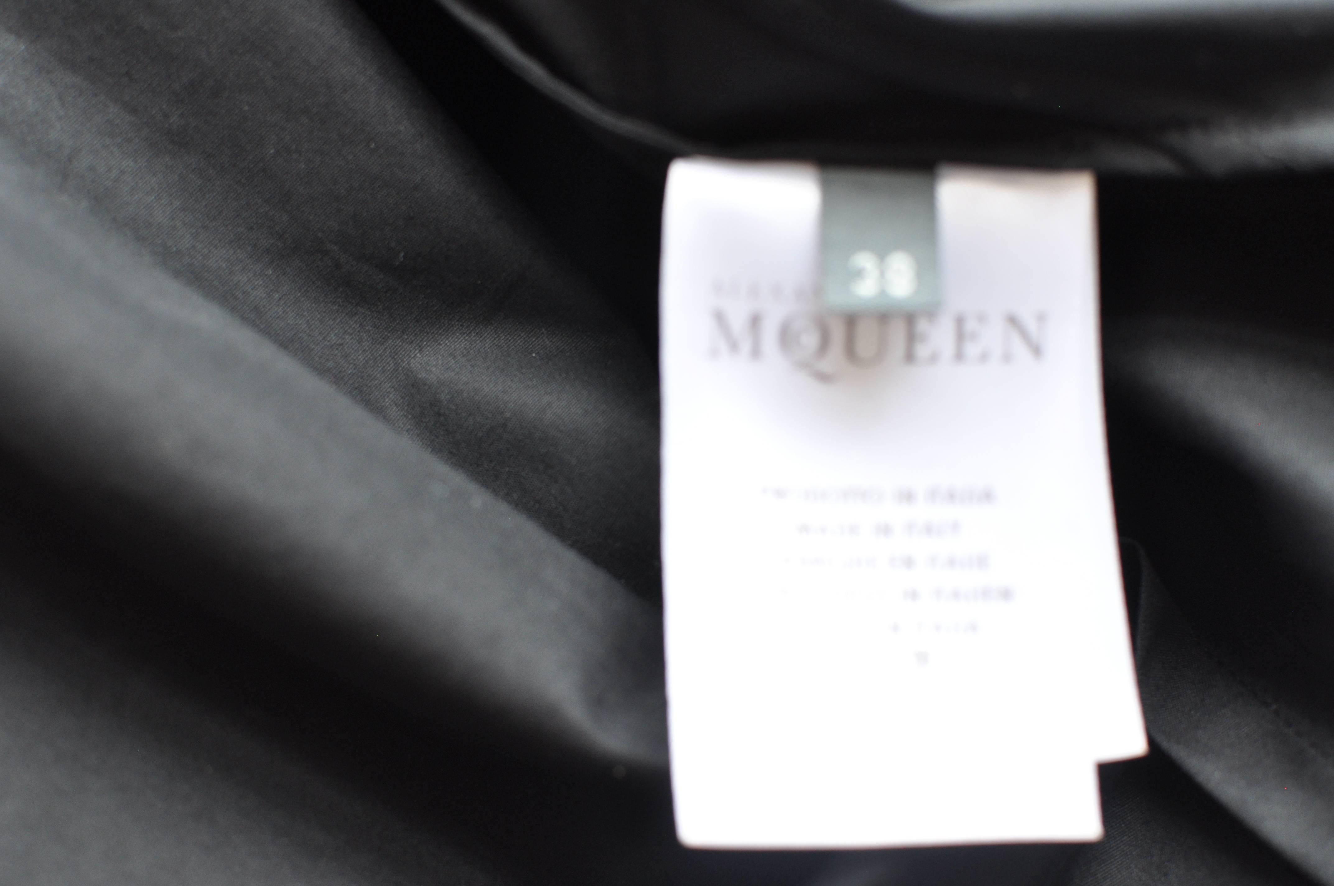 Superb 2014 Alexander McQueen Black Stud Collar Tuxedo Shirt 38 (Itl) 4