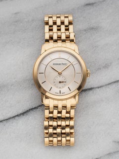 2014 Audemars Piguet Jules Audemars 18K Rose Gold White Guilloche Dial Auto 35mm