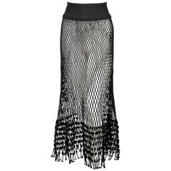 2014 CELINE by PHOEBE PHILO jupe de défilé en filet noir - nouveau