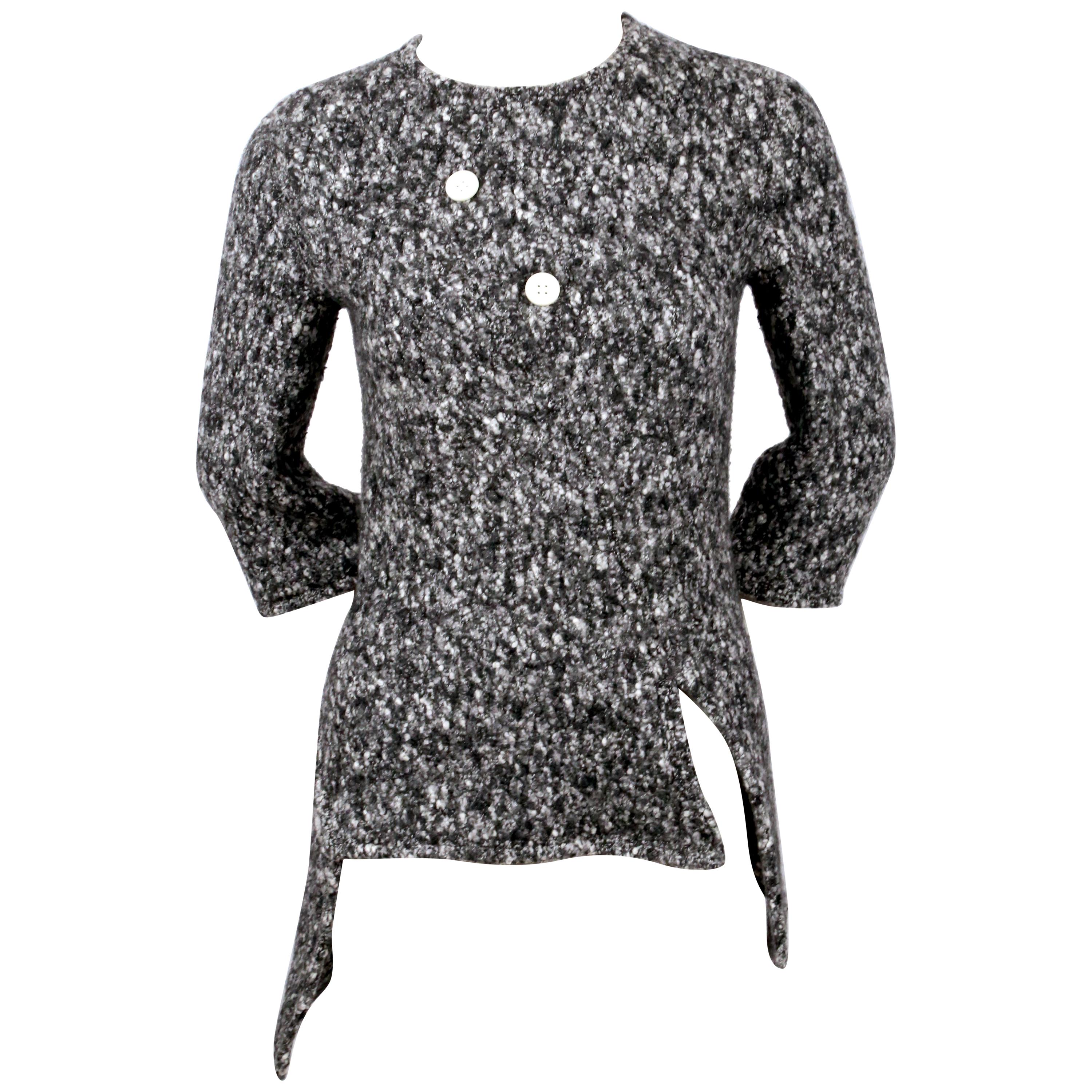 2014 CELINE by Phoebe Philo, maglione in maglia bouclé per la sfilata