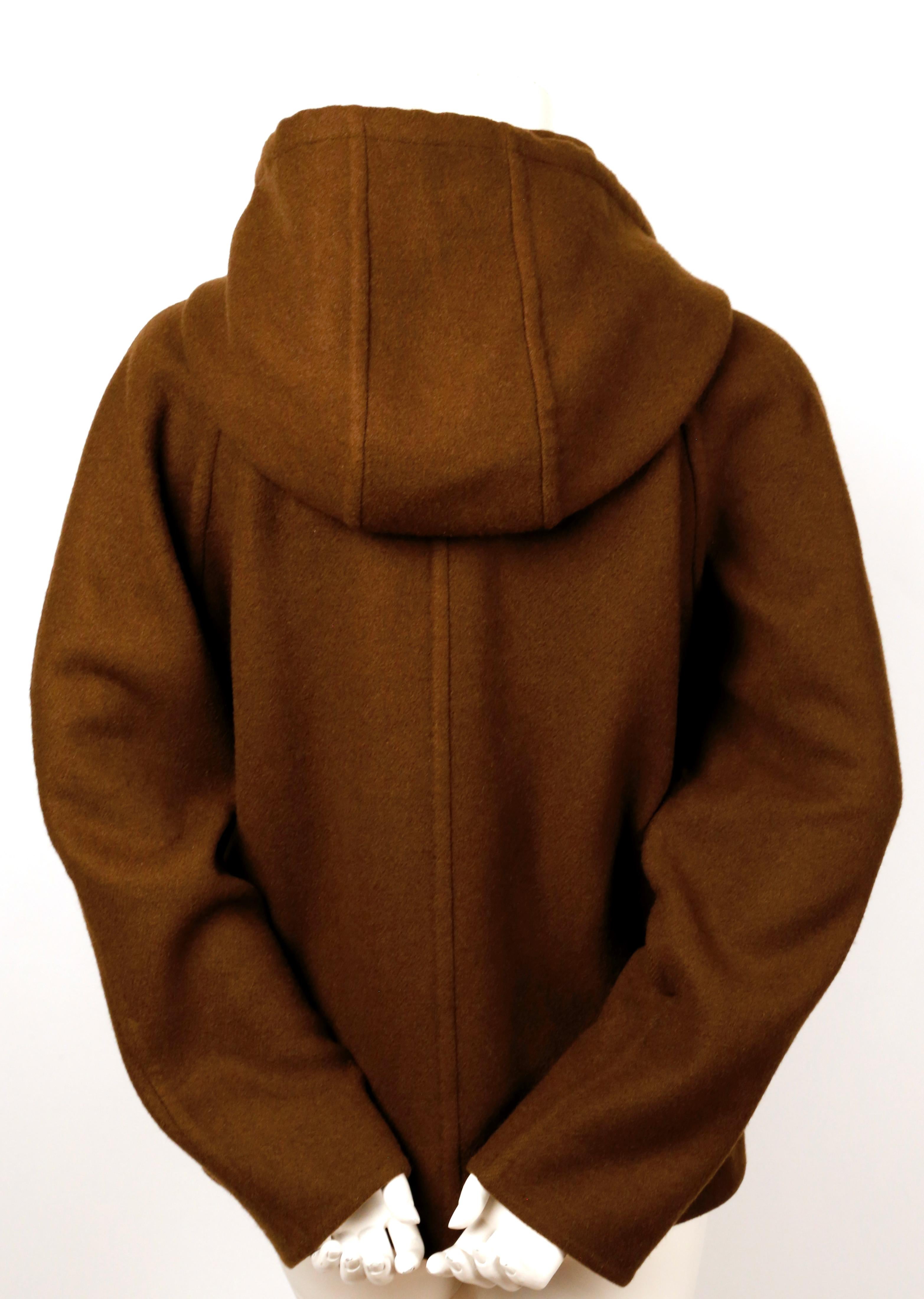 2014 CELINE by PHOEBE PHILO hooded cashmere jacket with patch pockets In Excellent Condition In San Fransisco, CA