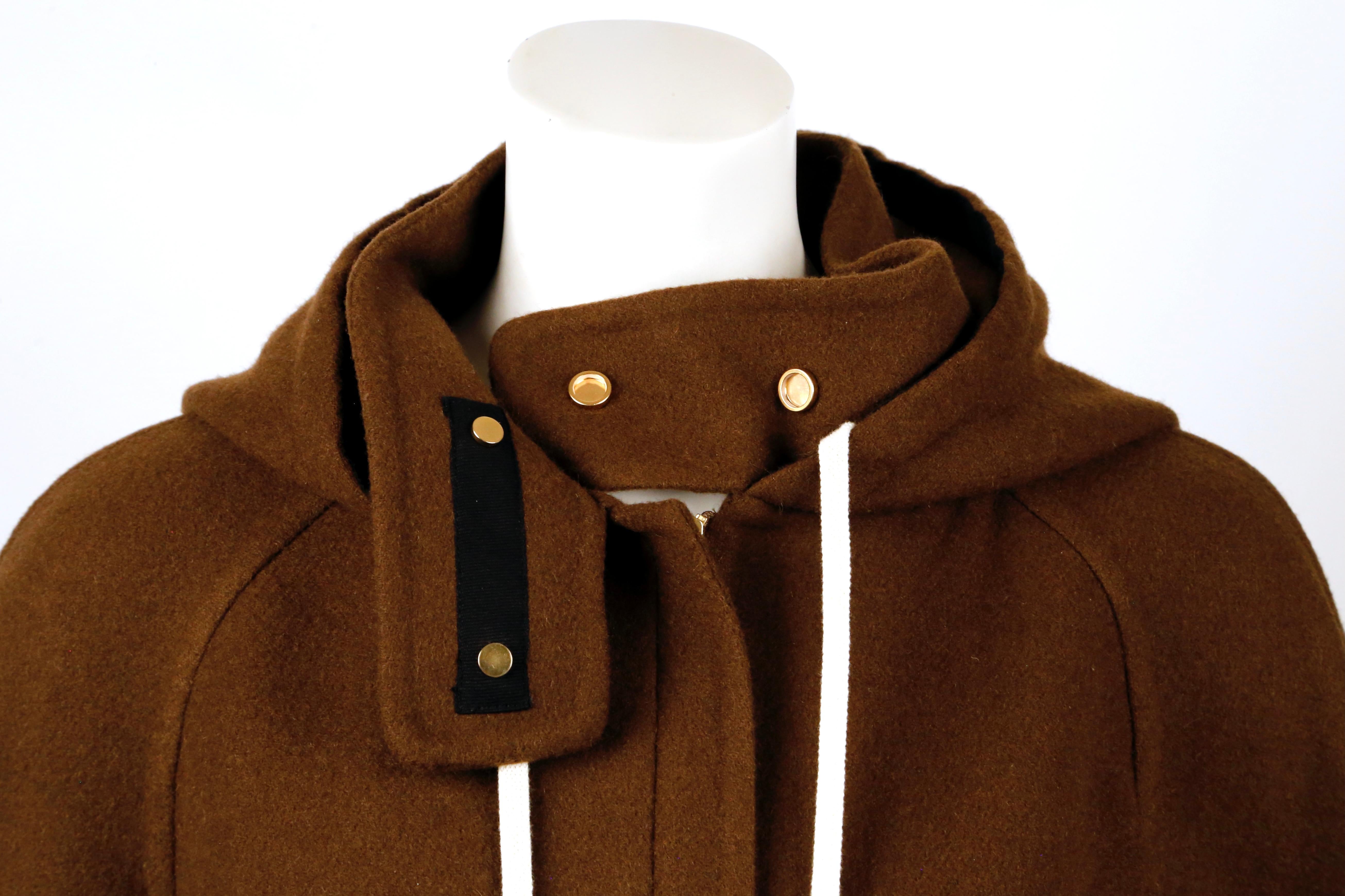 Women's 2014 CELINE by PHOEBE PHILO hooded cashmere jacket with patch pockets
