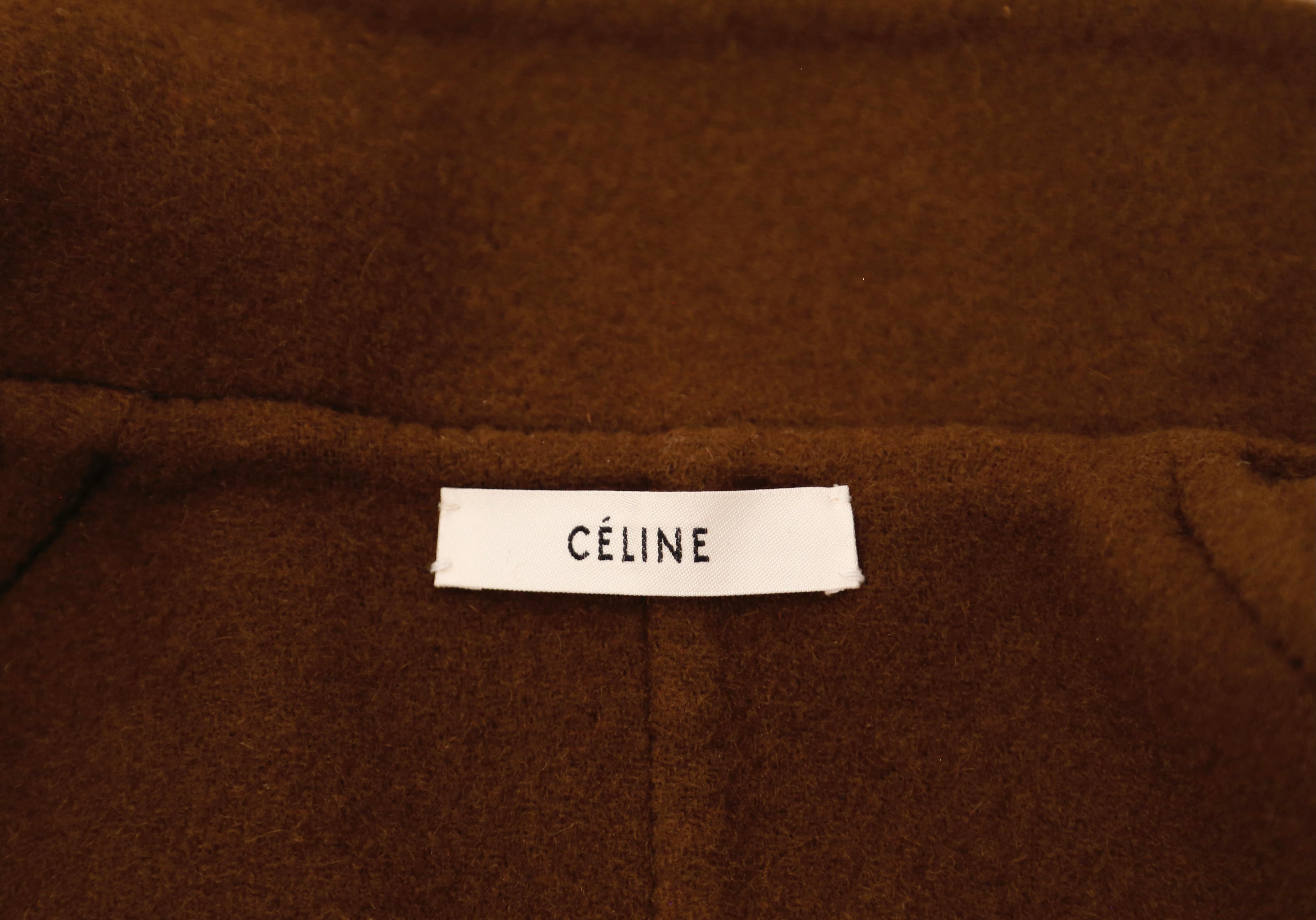 2014 CELINE by PHOEBE PHILO hooded cashmere jacket with patch pockets 1
