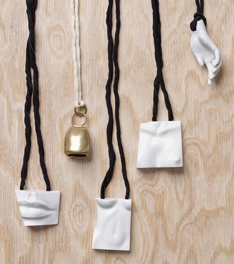 2014 CELINE by PHOEBE PHILO porcelain hand necklace by LIMOGES 3