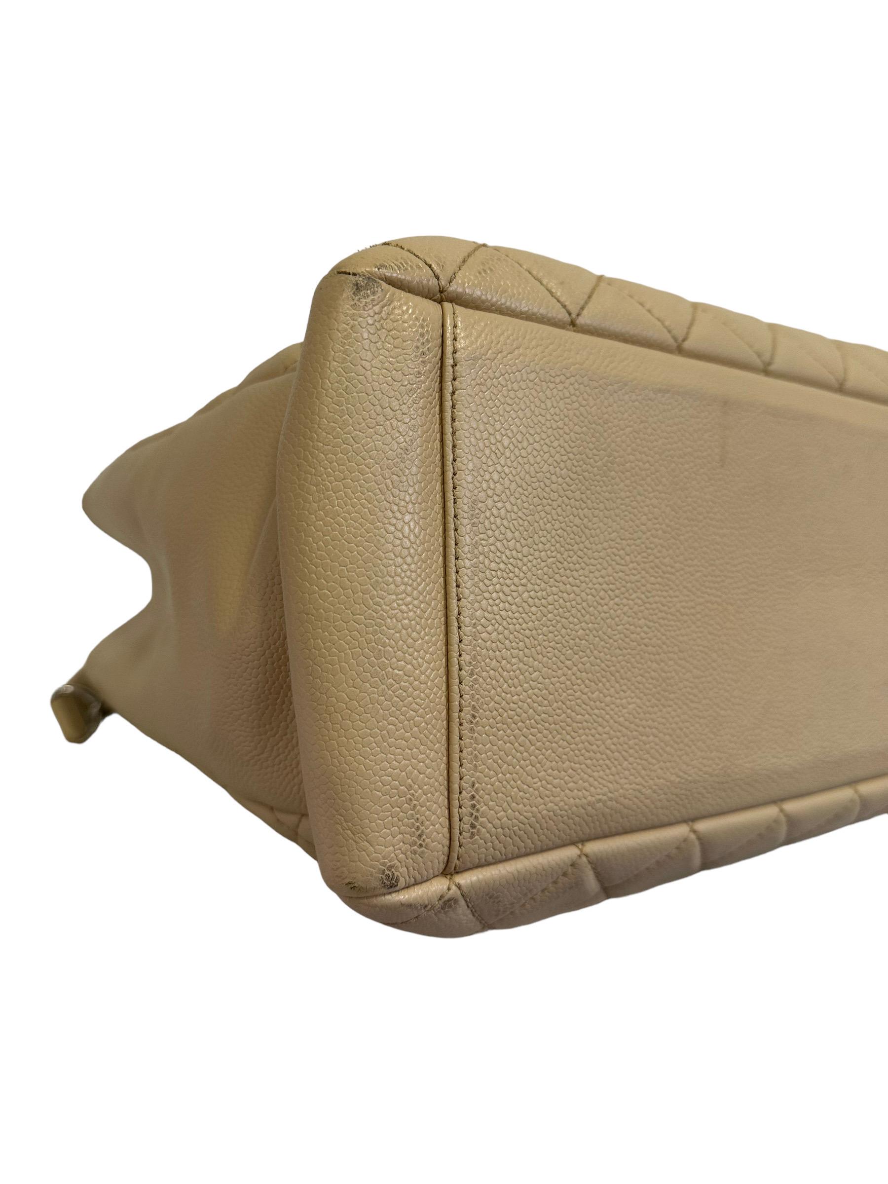 2014 Chanel Beige Leather GST Shoulder Bag For Sale 7