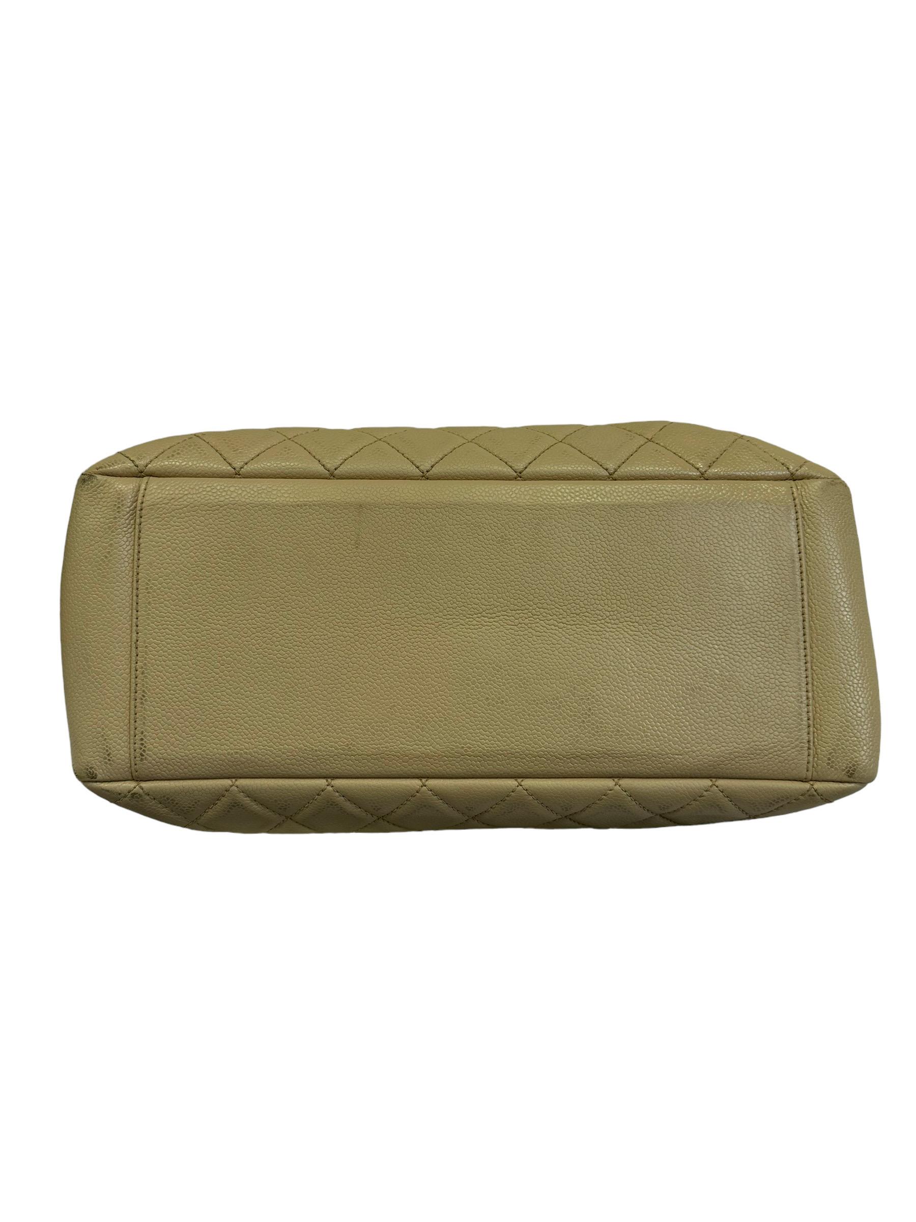 2014 Chanel Beige Leather GST Shoulder Bag For Sale 4
