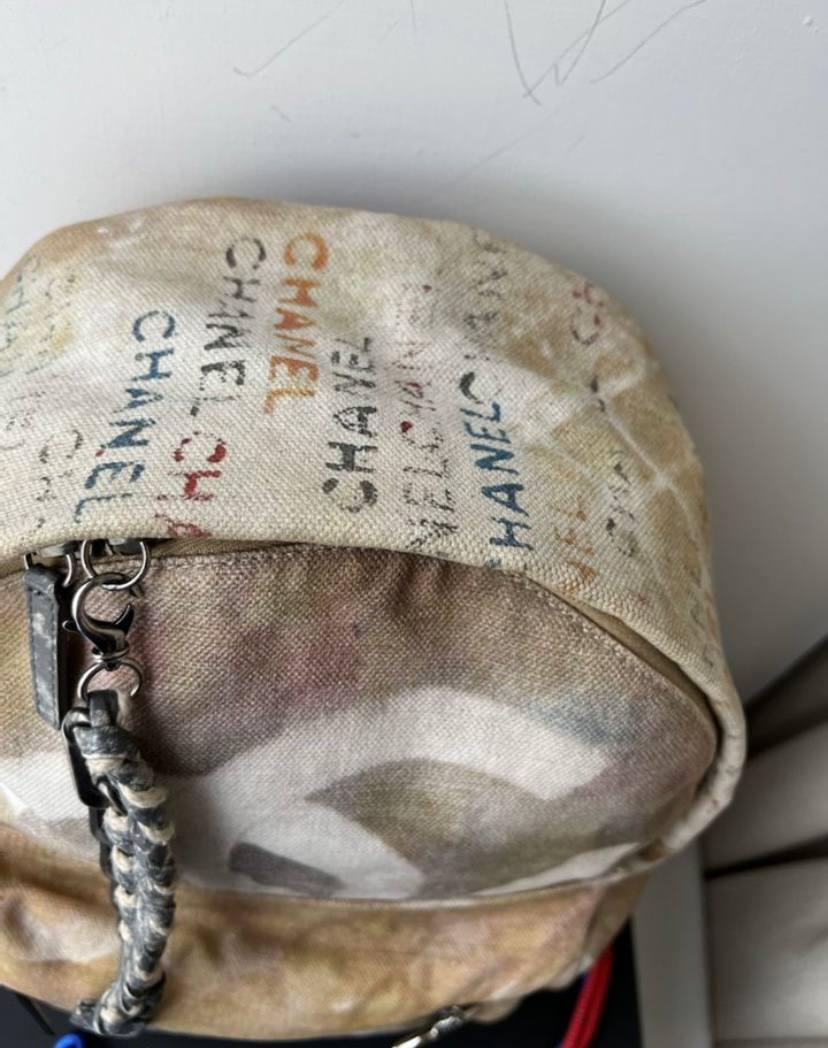 chanel graffiti backpack