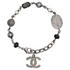 2014 Chanel Schwarzes Perlenarmband