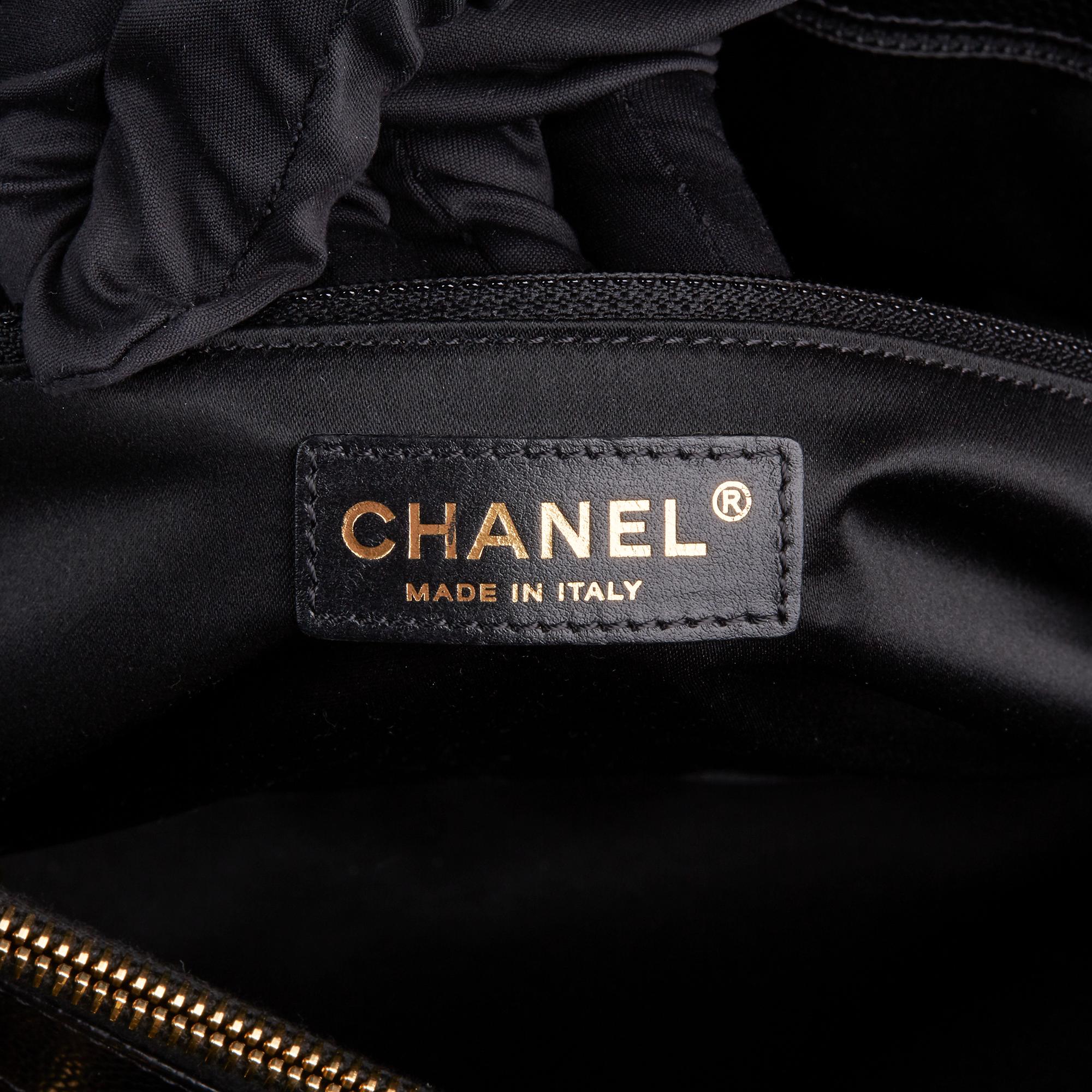 2014 Chanel Black Caviar Leather Grand Shopping Tote GST 2