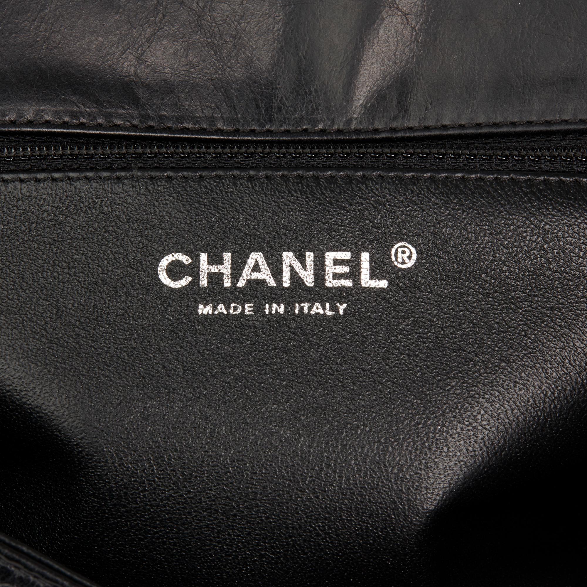 2014 Chanel Black Embossed Calfskin Leather Paris-Dallas Classic Single Flap Bag 4